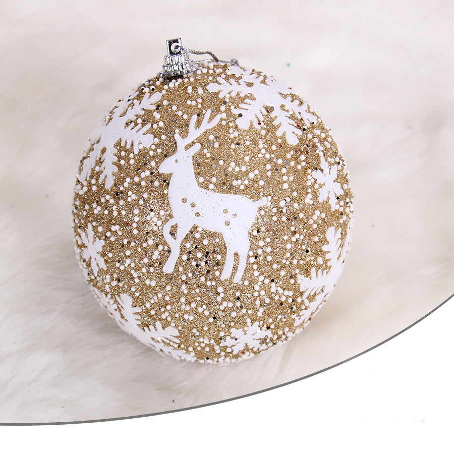 Christmas Ball Themed Painted Rain Deer