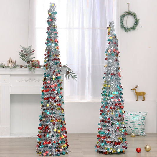 Colorful Artificial Christmas Tree With Decorative Ornaments