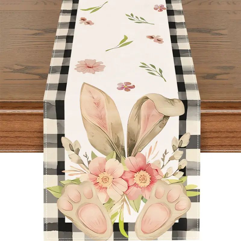 Easter Decoration Linen Tablecloth