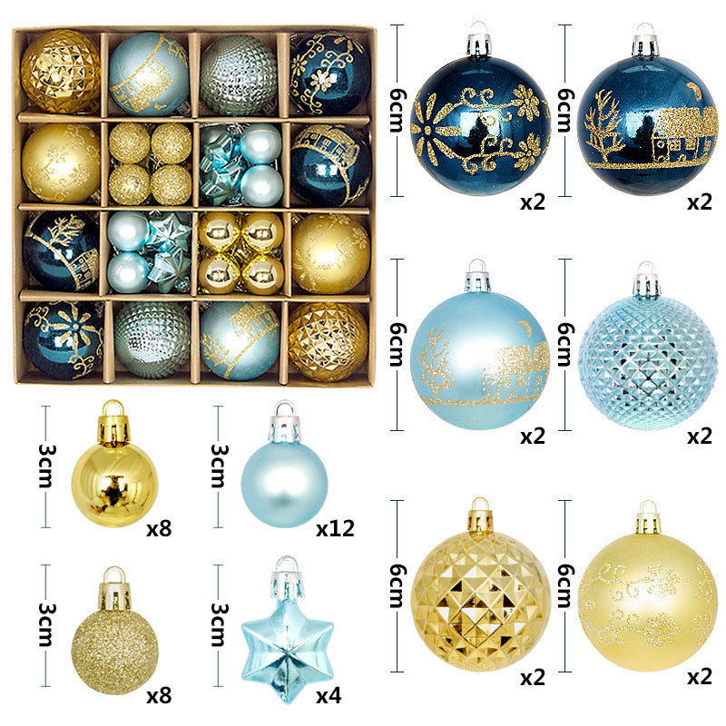 Assorted Christmas Design Ornament Box-42 Piece Set