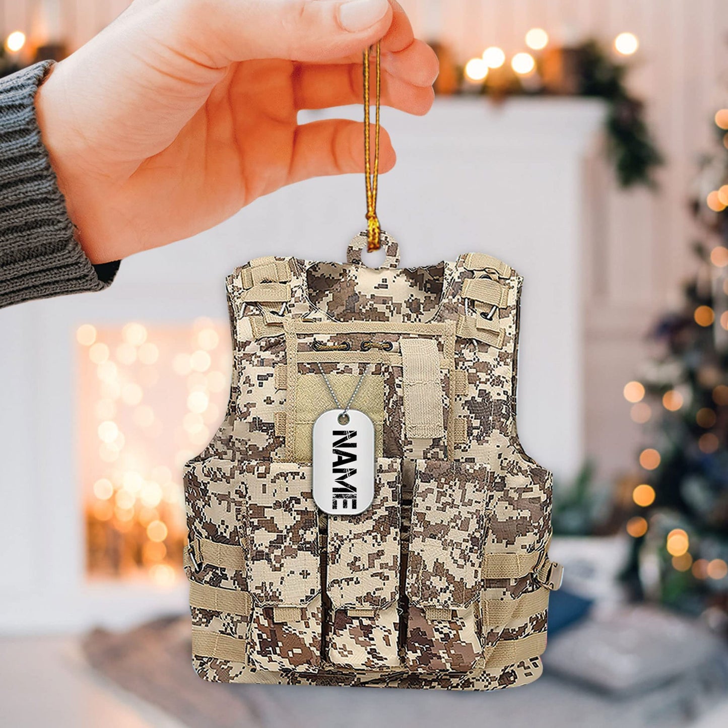 Personalized Veteran Soldier Backpack Charm