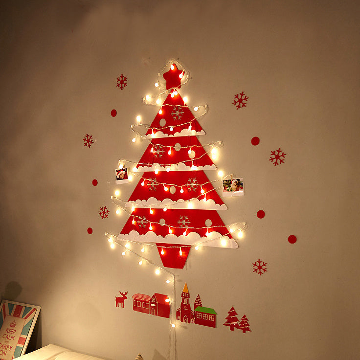 Creative Christmas Wall Decoration With Lights