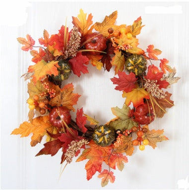 Pumpkin Berry Door Thanksgiving Wreath