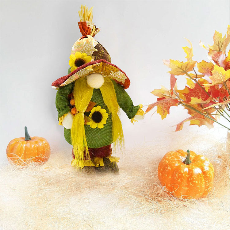 Harvest Sunflower Gnome Ornament