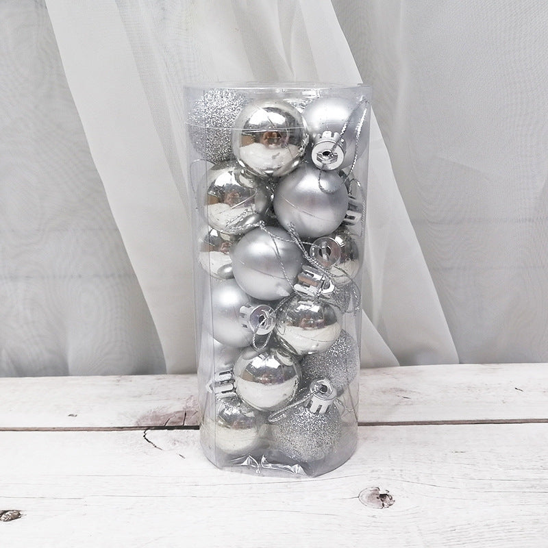 Christmas Decoration Shiny Matte Christmas Balls-24 Pieces