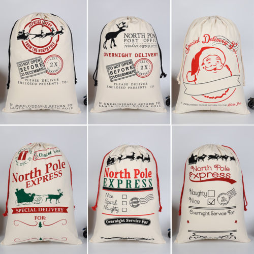 Christmas DrawString Gift Bags