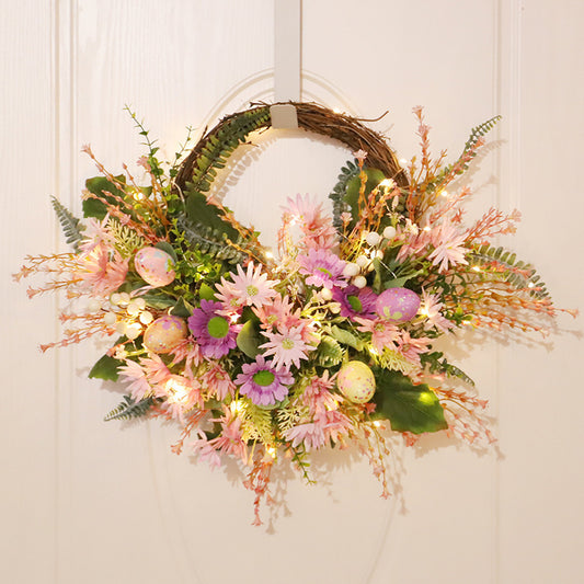 Home Decoration Easter Wreath Wild Chrysanthemum Half Edge Wreath