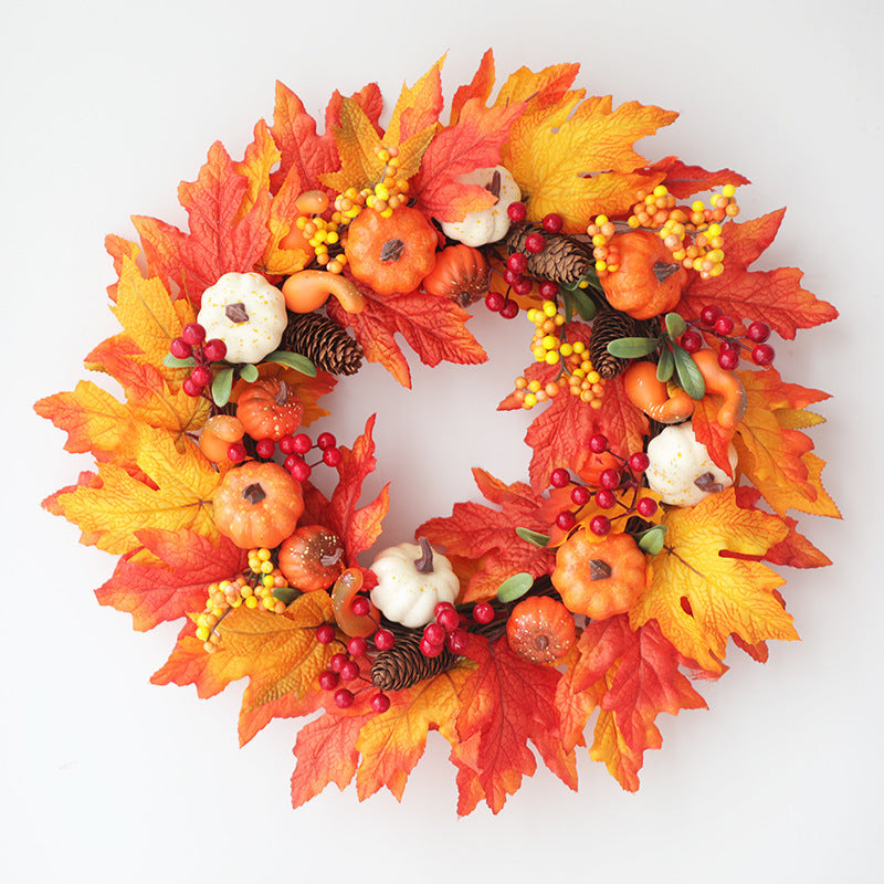 Pumpkin Berry Door Thanksgiving Wreath