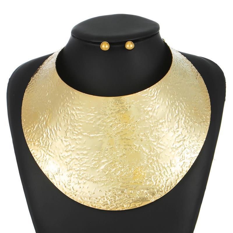 Exaggerated Choker Metal Necklace