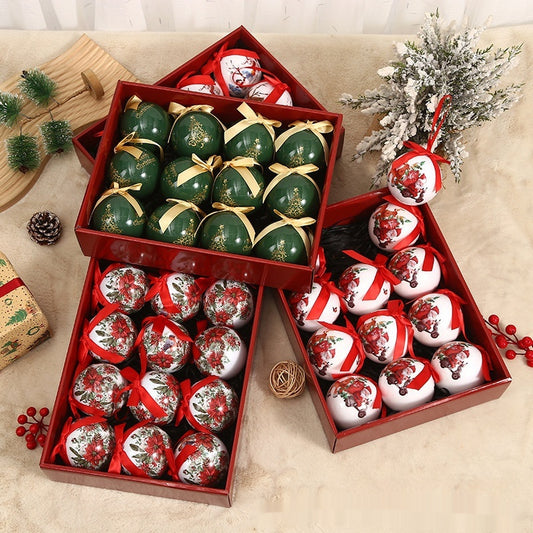 Christmas Tree Print Ornaments Box Set