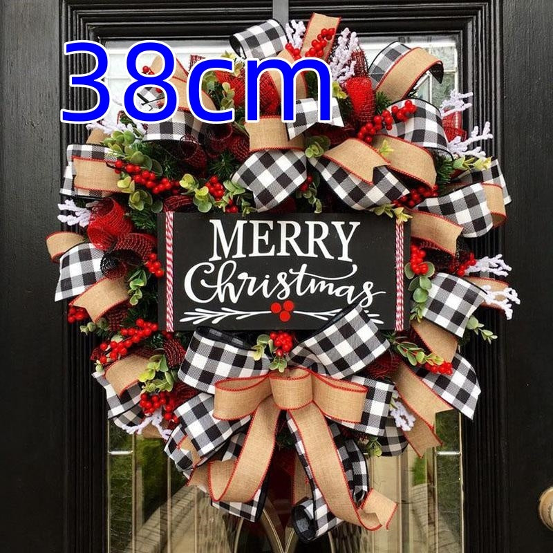 Christmas Bow Garland Wreath