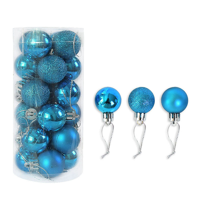 Christmas Decoration Shiny Matte Christmas Balls-24 Pieces