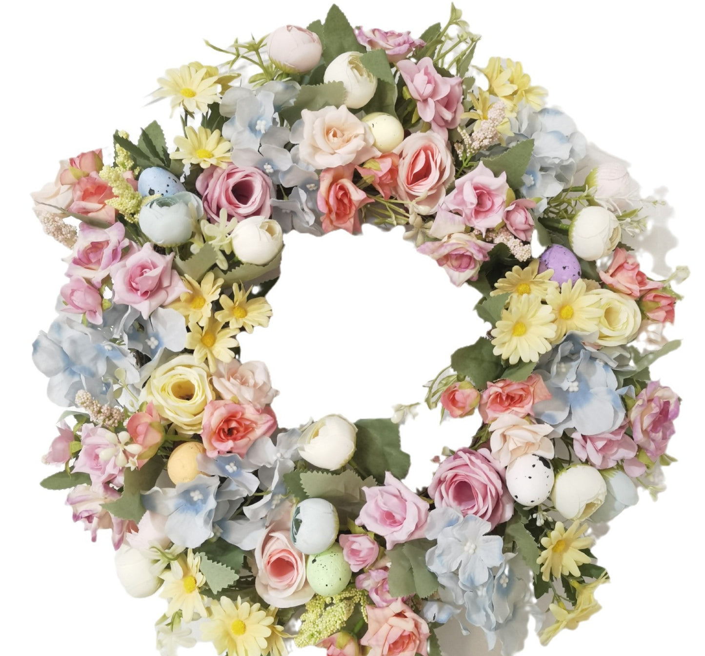 Easter Rose Tea Bag Hydrangea Wreath Home Decor