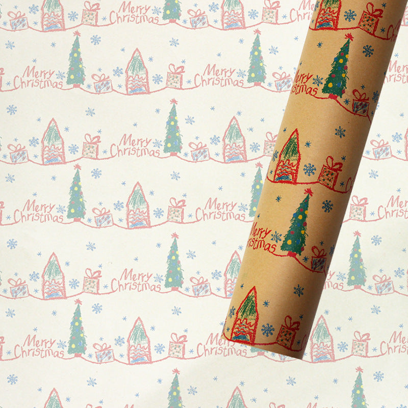 Christmas Gift Wrapping Paper European Style Retro