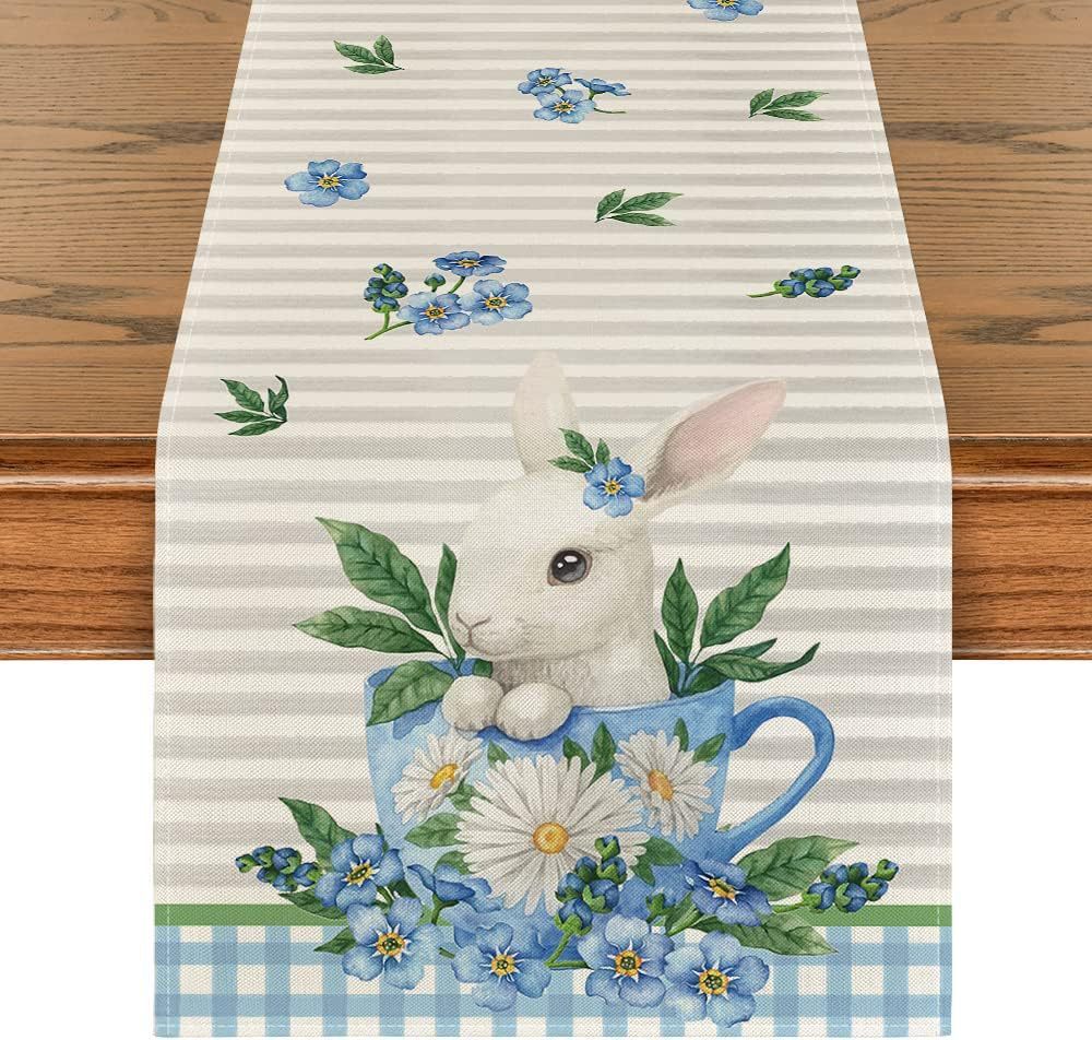 Easter Decoration Linen Tablecloth