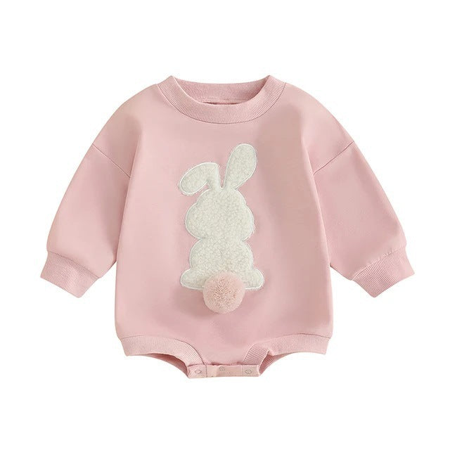 Newborn Easter White Rabbit Romper