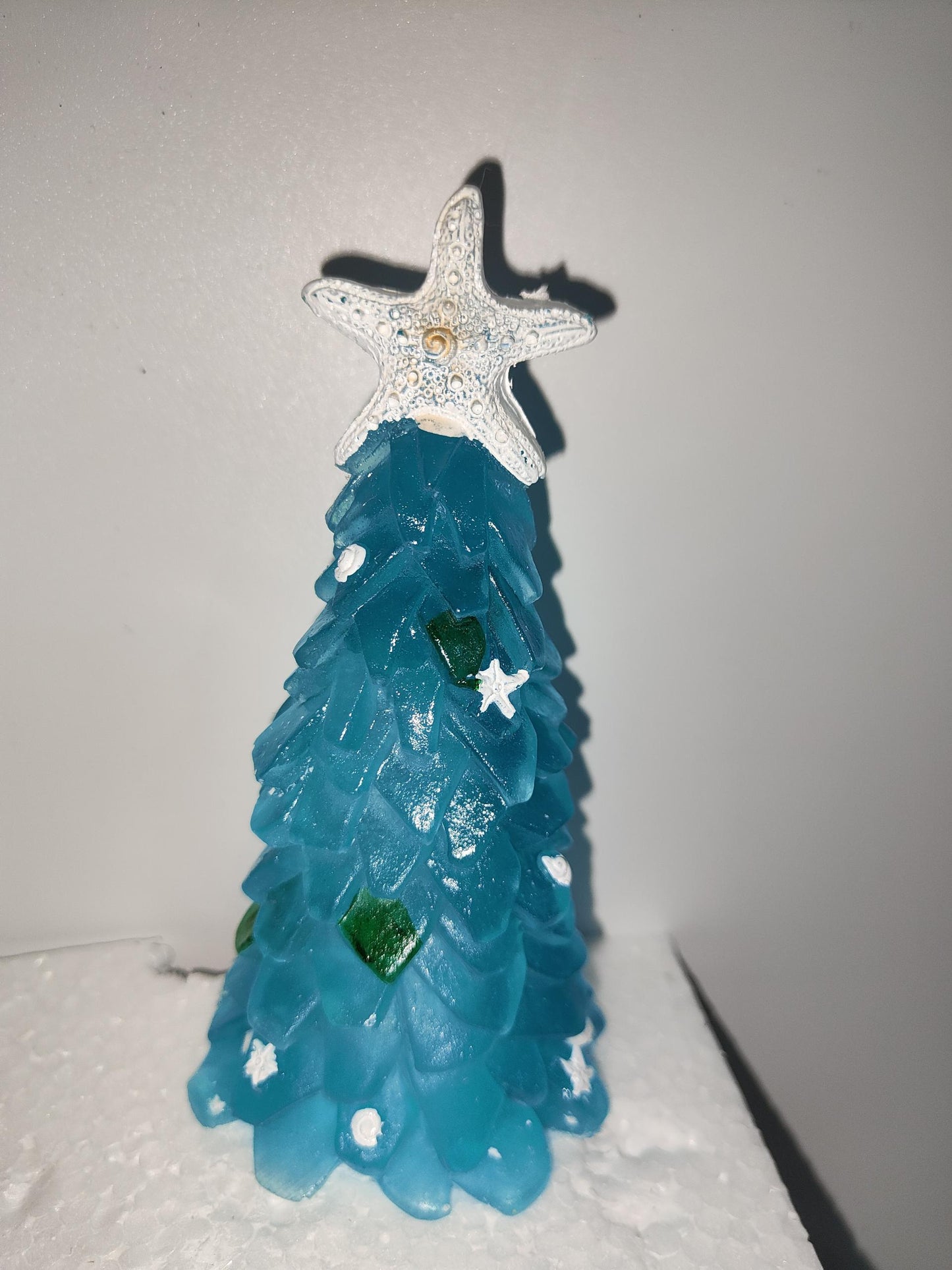 Blue Glass Christmas Tree Unique Decoration