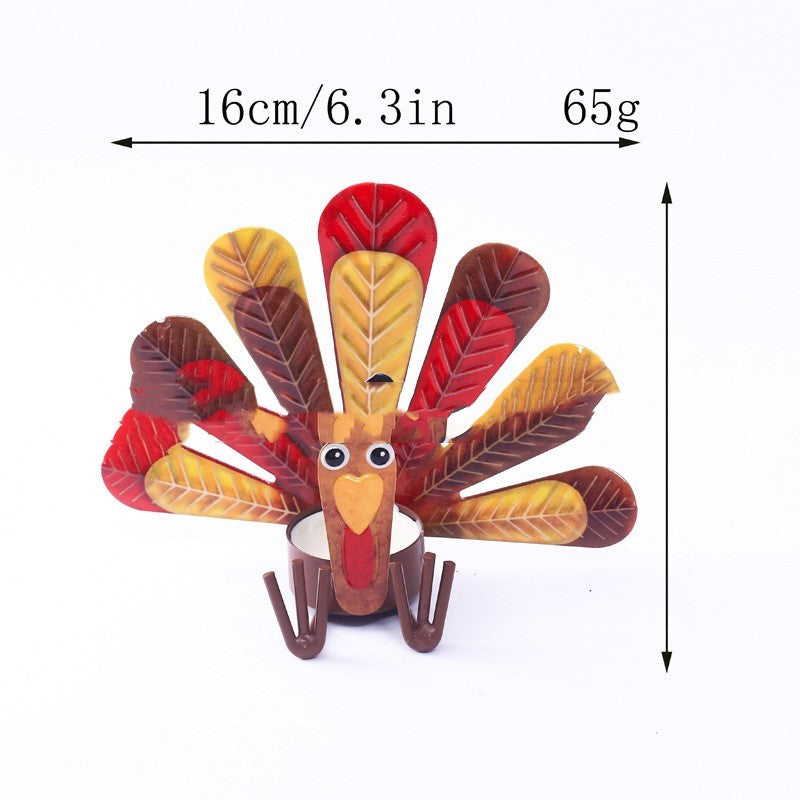 Thanksgiving Turkey Themed Candlestick