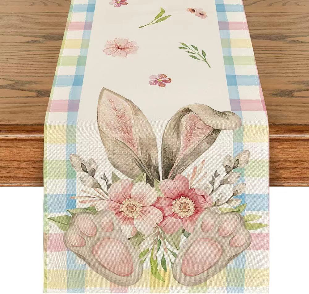 Easter Decoration Linen Tablecloth