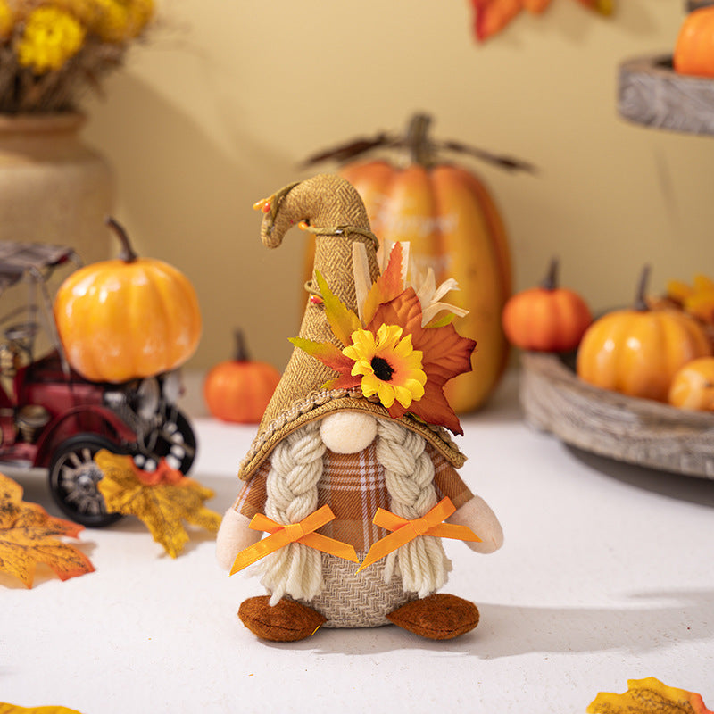 Thanksgiving Decorations Standing Gnome Ornaments