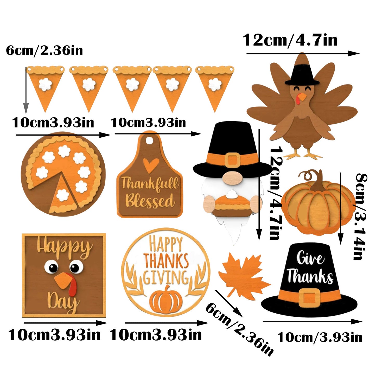 New Thanksgiving Layered Tray Decoration Home Set