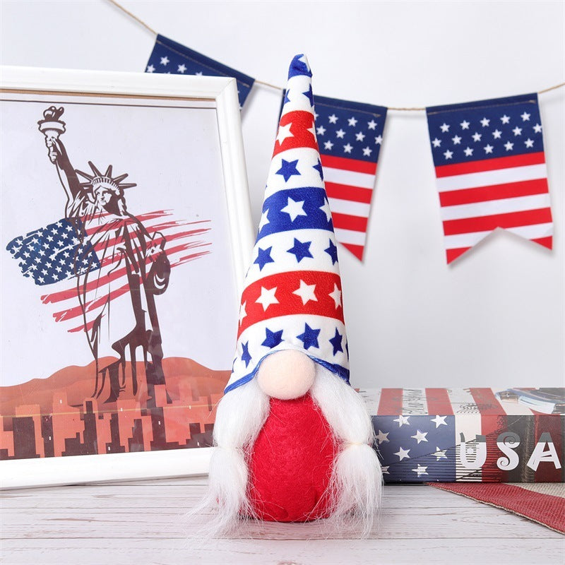 Independence Day Faceless Gnome Doll