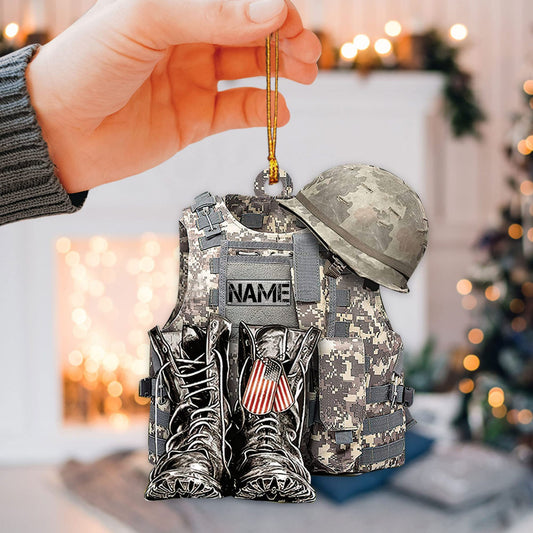 Personalized Veteran Soldier Backpack Charm