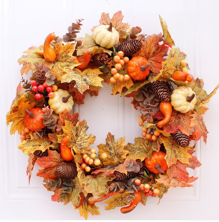 Pumpkin Berry Door Thanksgiving Wreath