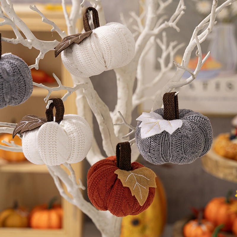 Thanksgiving Knitted Pumpkin Decorations