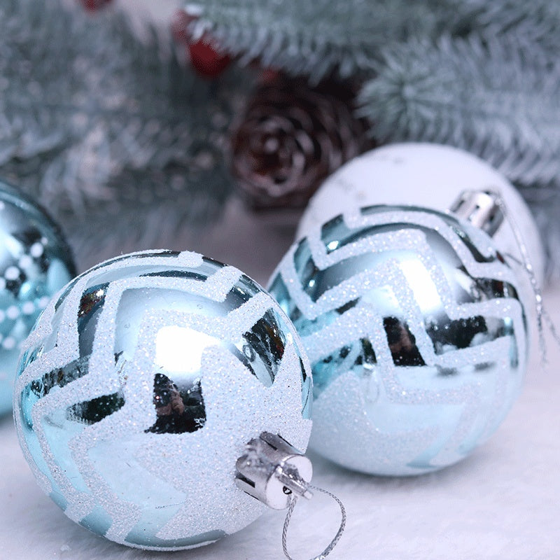 Christmas Tree Ornaments Frosted Ball Decorations- 24 Pieces