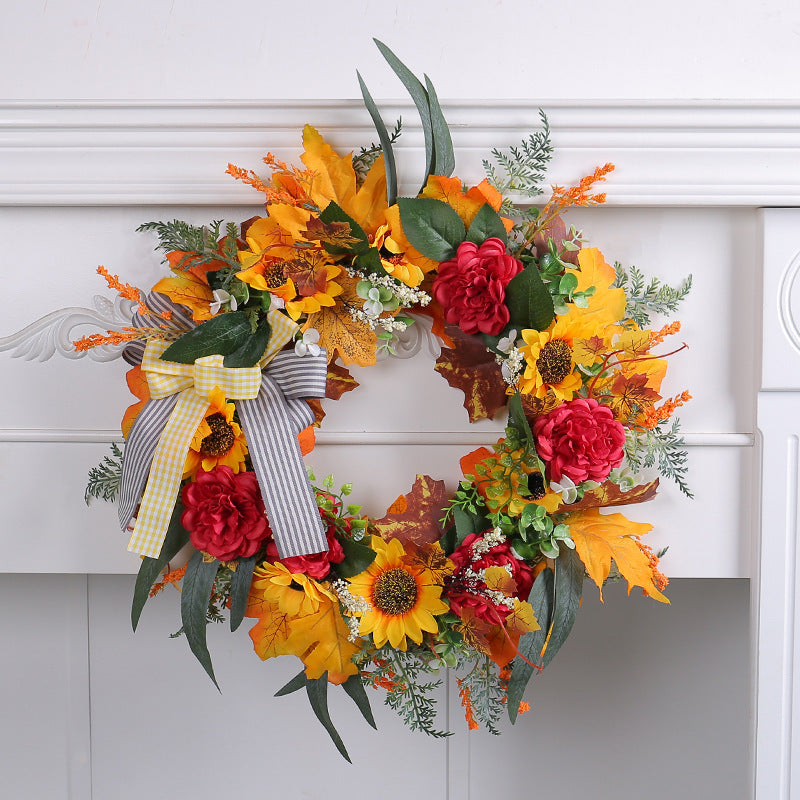 Fall Flower Wreath Decoration