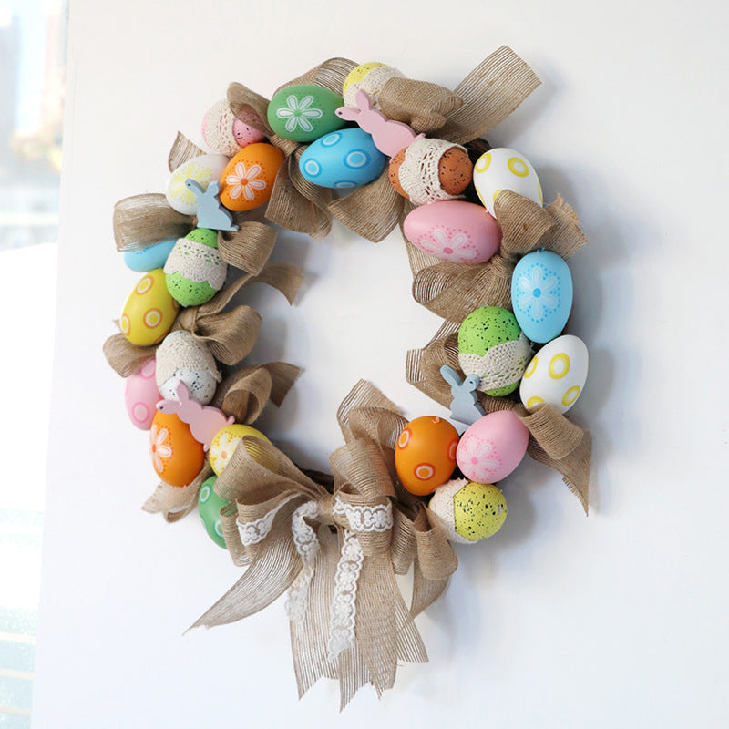 Easter Egg Rabbit Festival Door Decoration Wreath Ornament