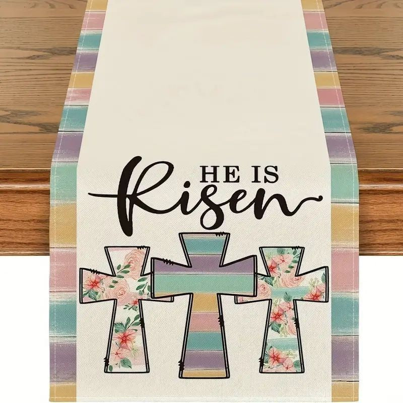 Easter Decoration Linen Tablecloth