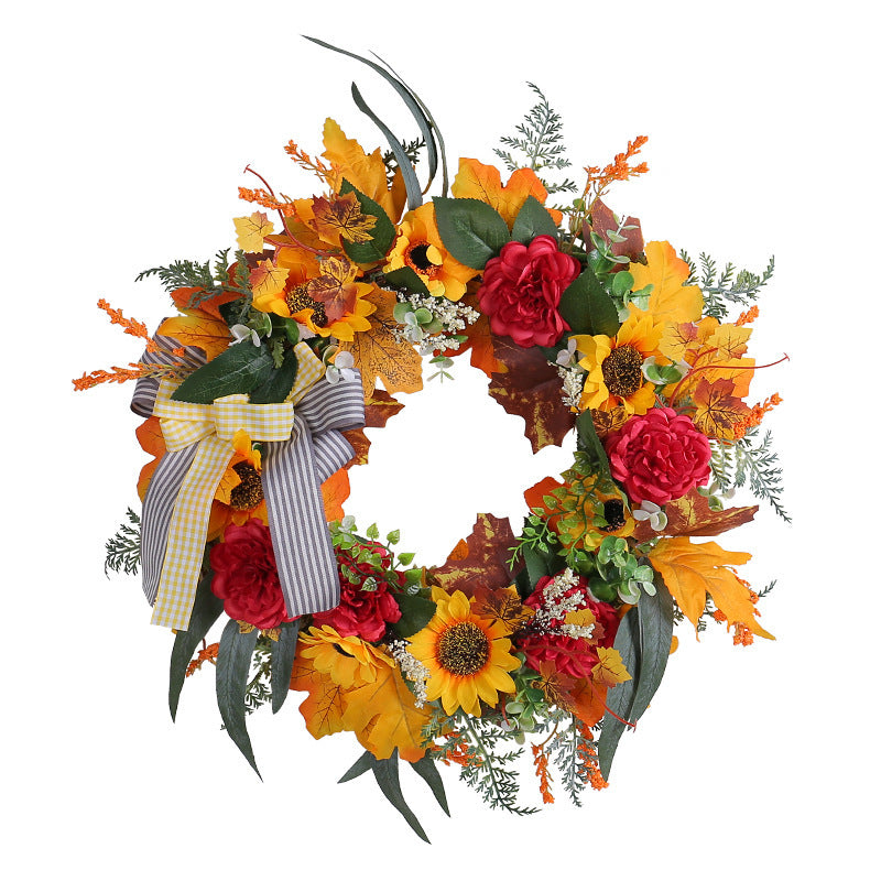 Fall Flower Wreath Decoration