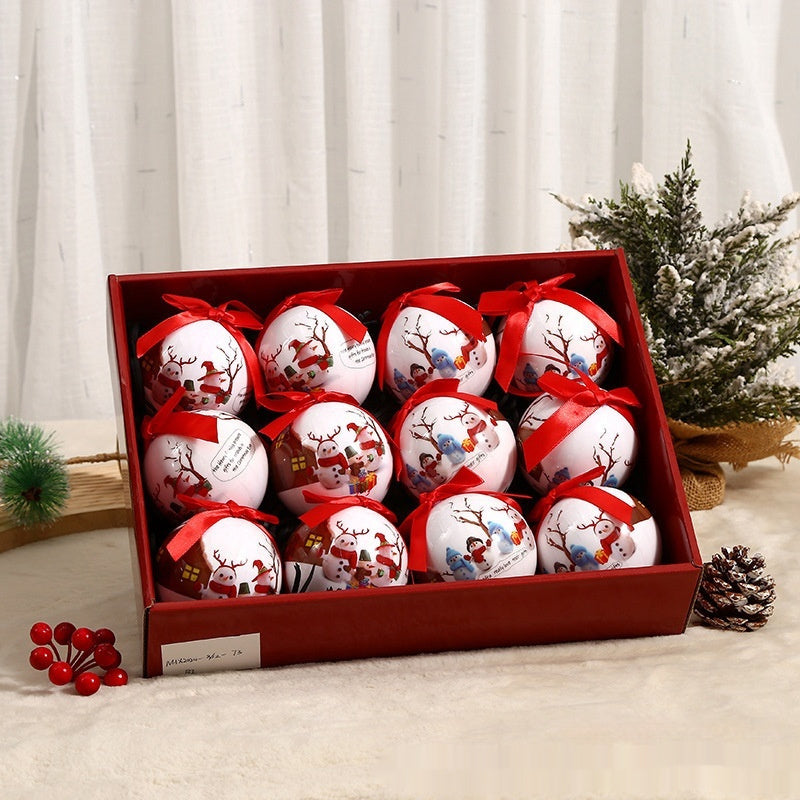 Christmas Tree Print Ornaments Box Set