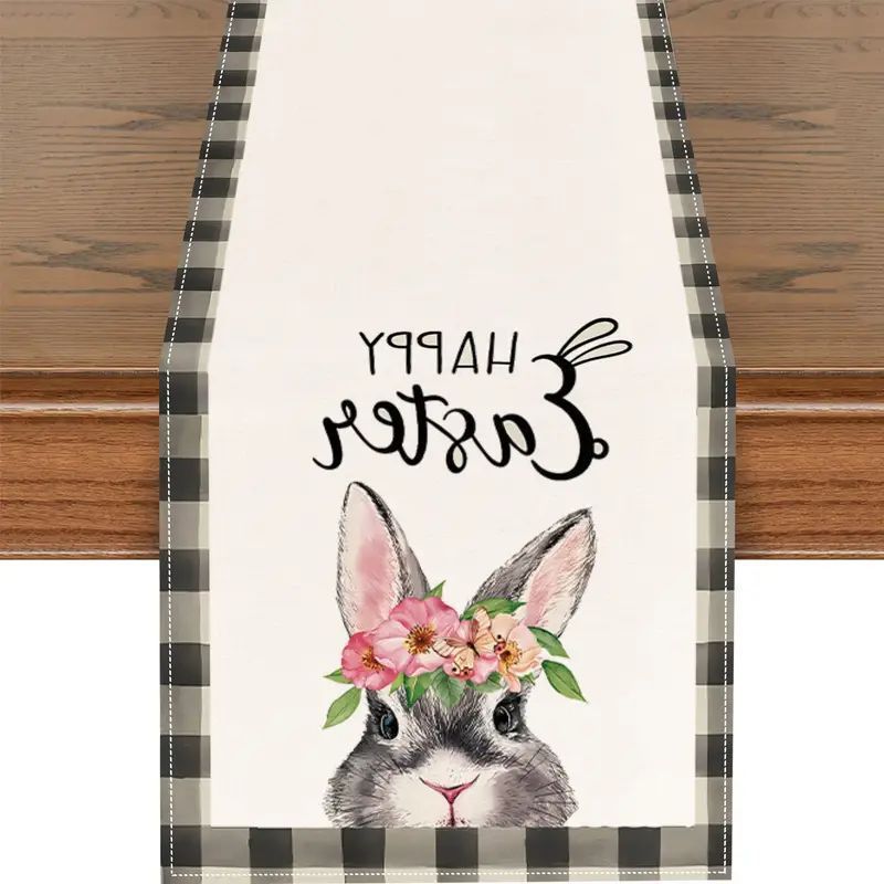 Easter Decoration Linen Tablecloth