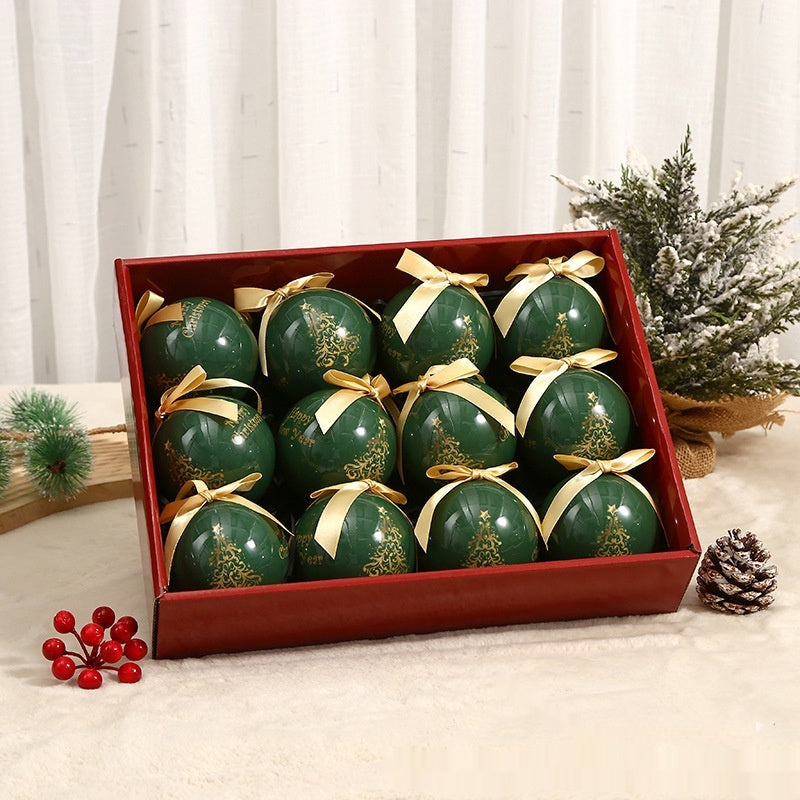 Christmas Tree Print Ornaments Box Set