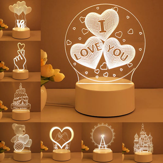 3D Acrylic Lamp USB LED Night Lights For Any Occassion