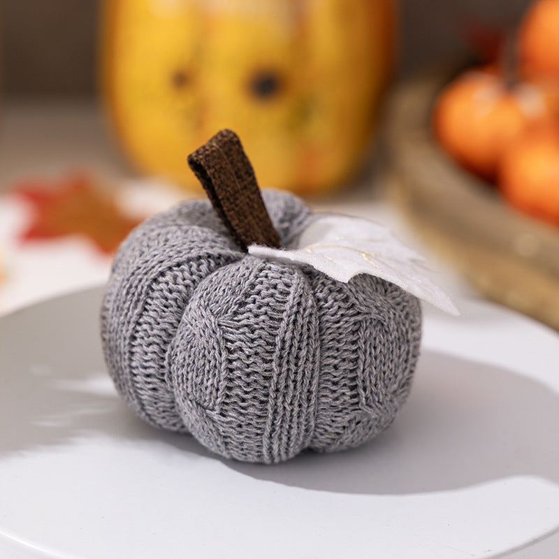 Thanksgiving Knitted Pumpkin Decorations