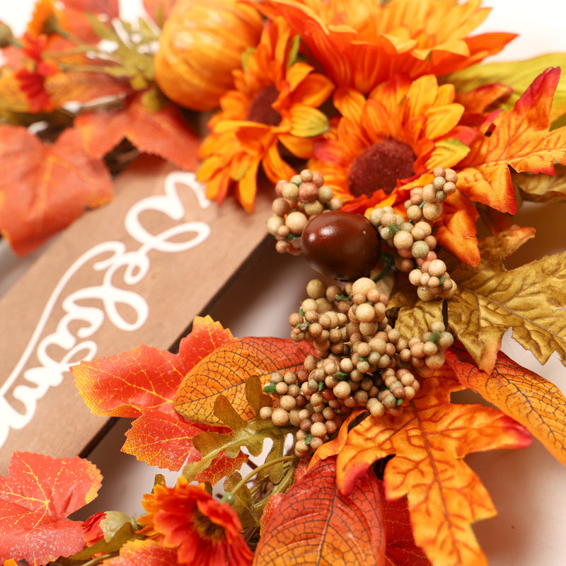 Orange Maple Vine Wreath