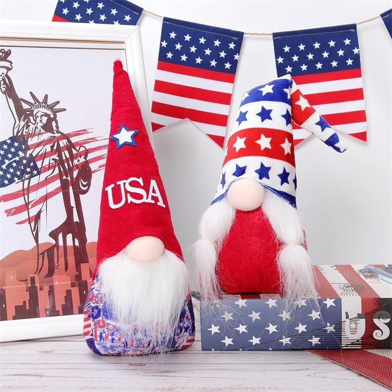 Independence Day Faceless Gnome Doll