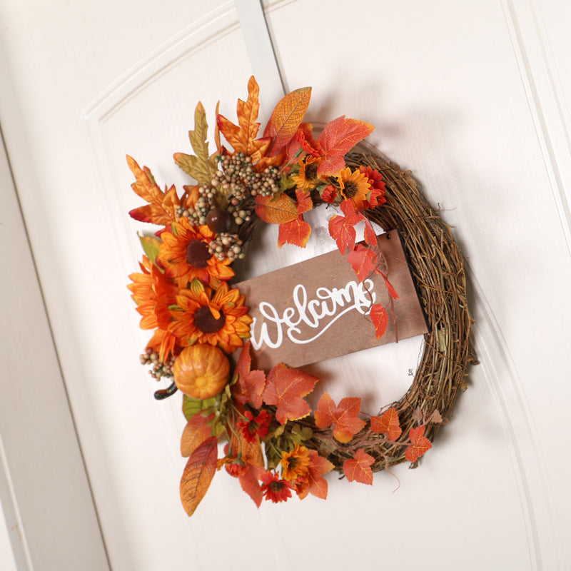 Orange Maple Vine Wreath