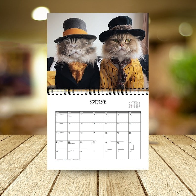 2025 Fashion Cat Calendar