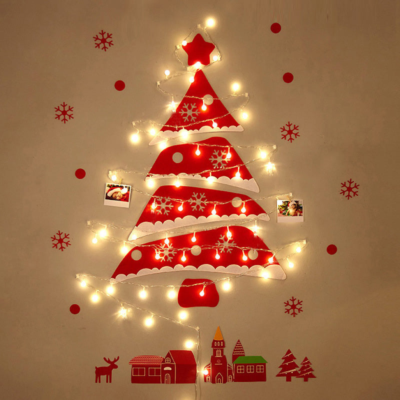 Creative Christmas Wall Decoration With Lights