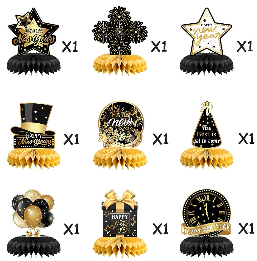 New Year's Party Decoration Honeycomb Ornaments