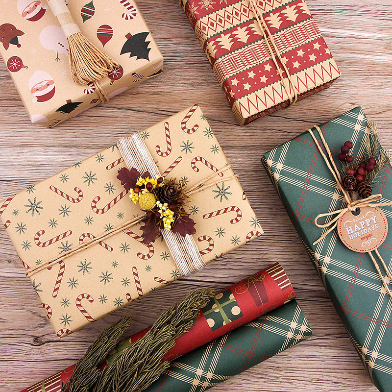 Christmas Kraft Wrapping Paper Christmas Gift Wrapping Paper 1 Pack