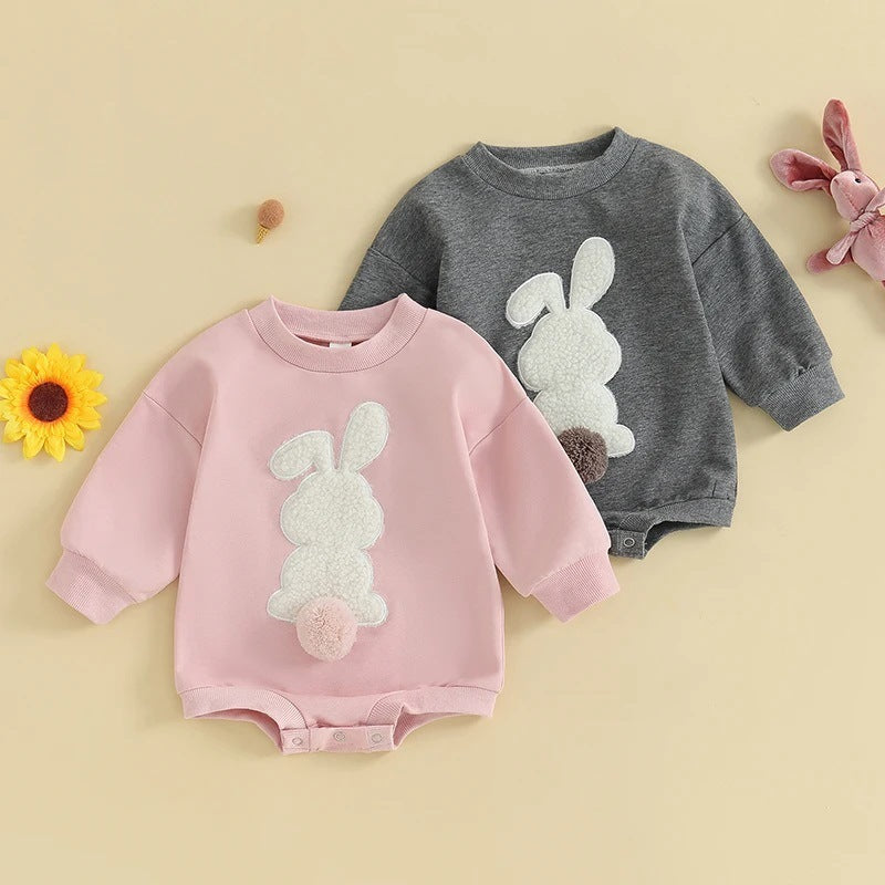 Newborn Easter White Rabbit Romper