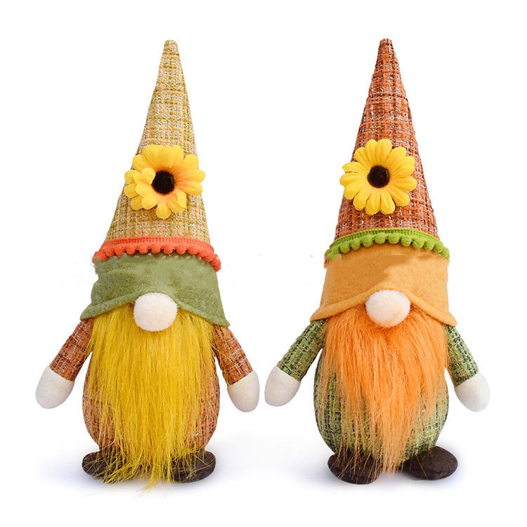 Harvest Sunflower Gnome Ornament