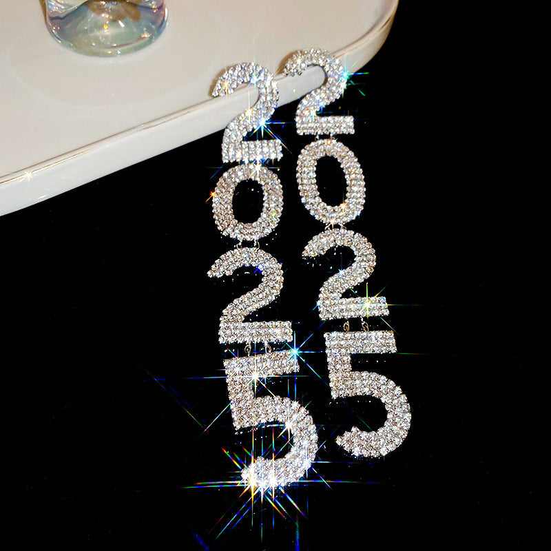 Diamond-Embedded 2025 Earrings