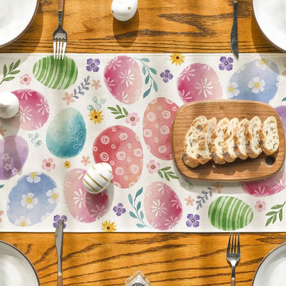 Easter Decoration Linen Tablecloth